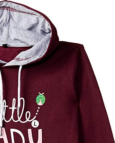 T2F Unisex-Child's Cotton Hooded Neck Sweat shirt (BYS-SS-09_Multicolor_9-10 Years_Red, Maroon_9 Years-10 Years)