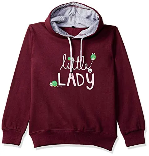 T2F Unisex-Child's Cotton Hooded Neck Sweat shirt (BYS-SS-09_Multicolor_9-10 Years_Red, Maroon_9 Years-10 Years)