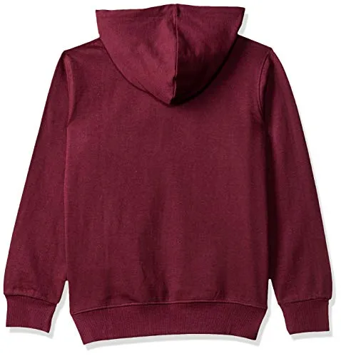 T2F Unisex-Child's Cotton Hooded Neck Sweat shirt (BYS-SS-09_Multicolor_9-10 Years_Red, Maroon_9 Years-10 Years)