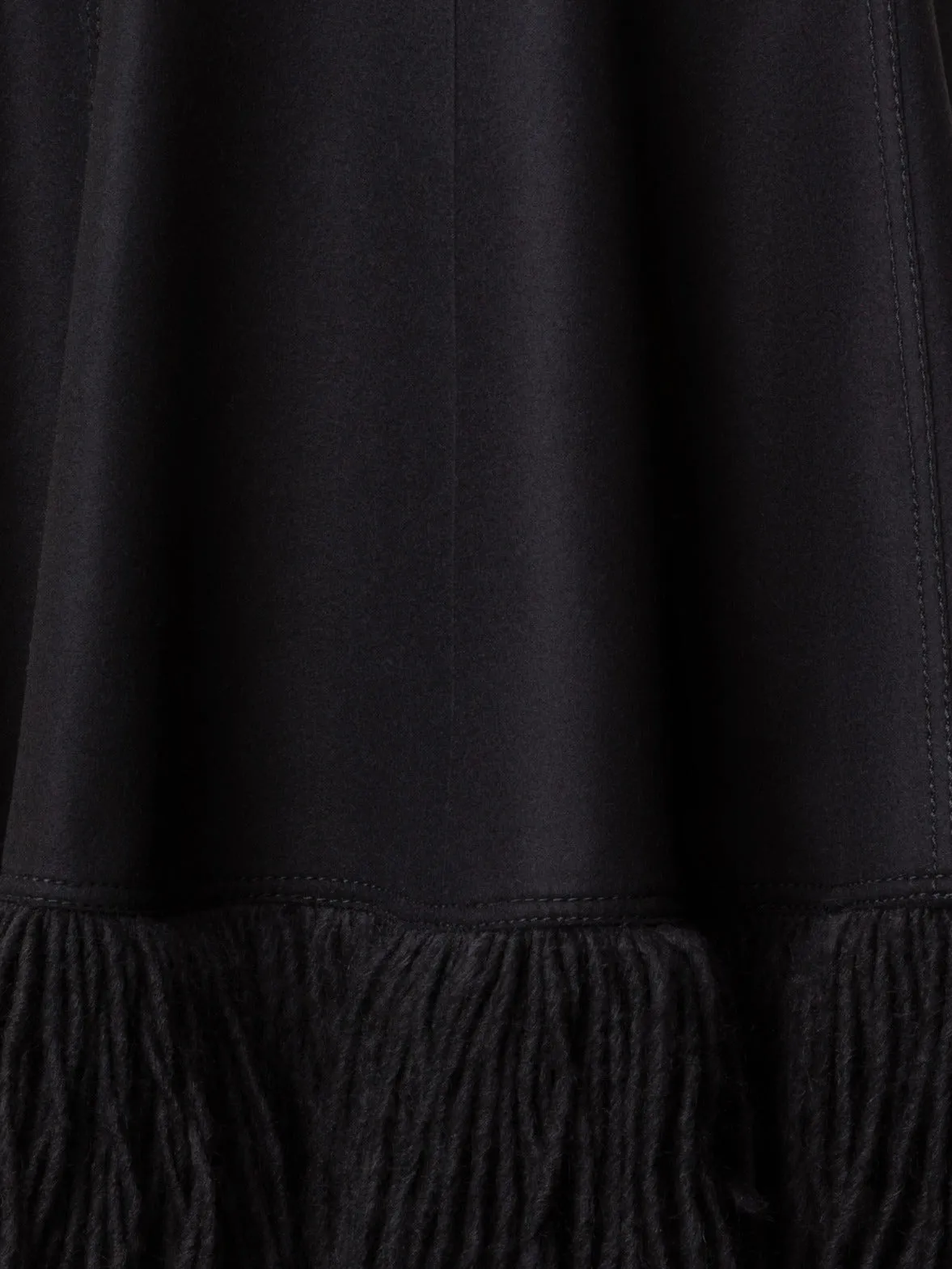 Taglio Vivo Midi Skirt with Fringes