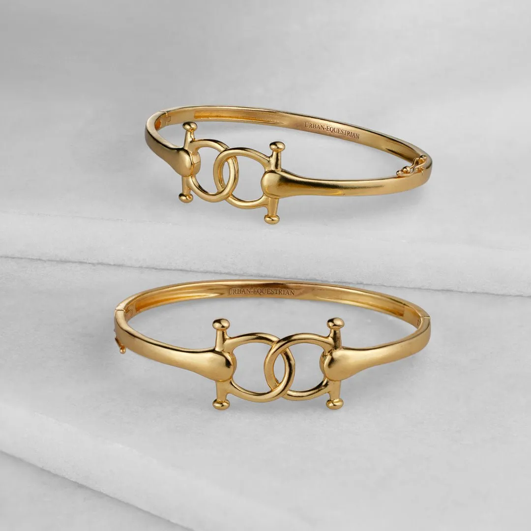 Talisman - Horse Bit 14K Gold on Brass Choker Necklace