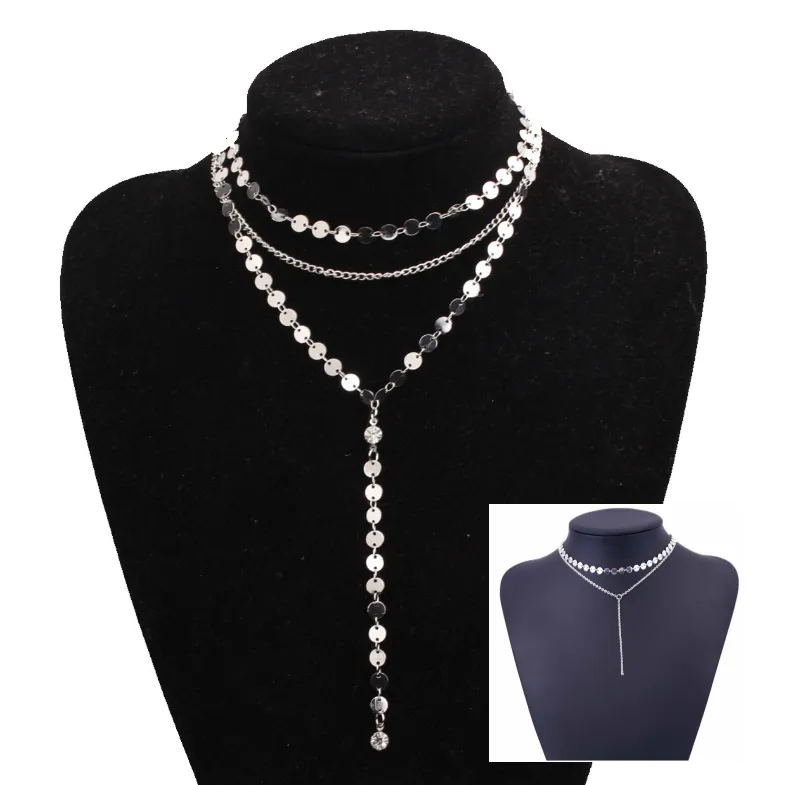 Tattoo Coin Choker One Layer/ Three Layers Lariat Y Chokers