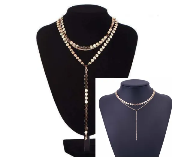 Tattoo Coin Choker One Layer/ Three Layers Lariat Y Chokers