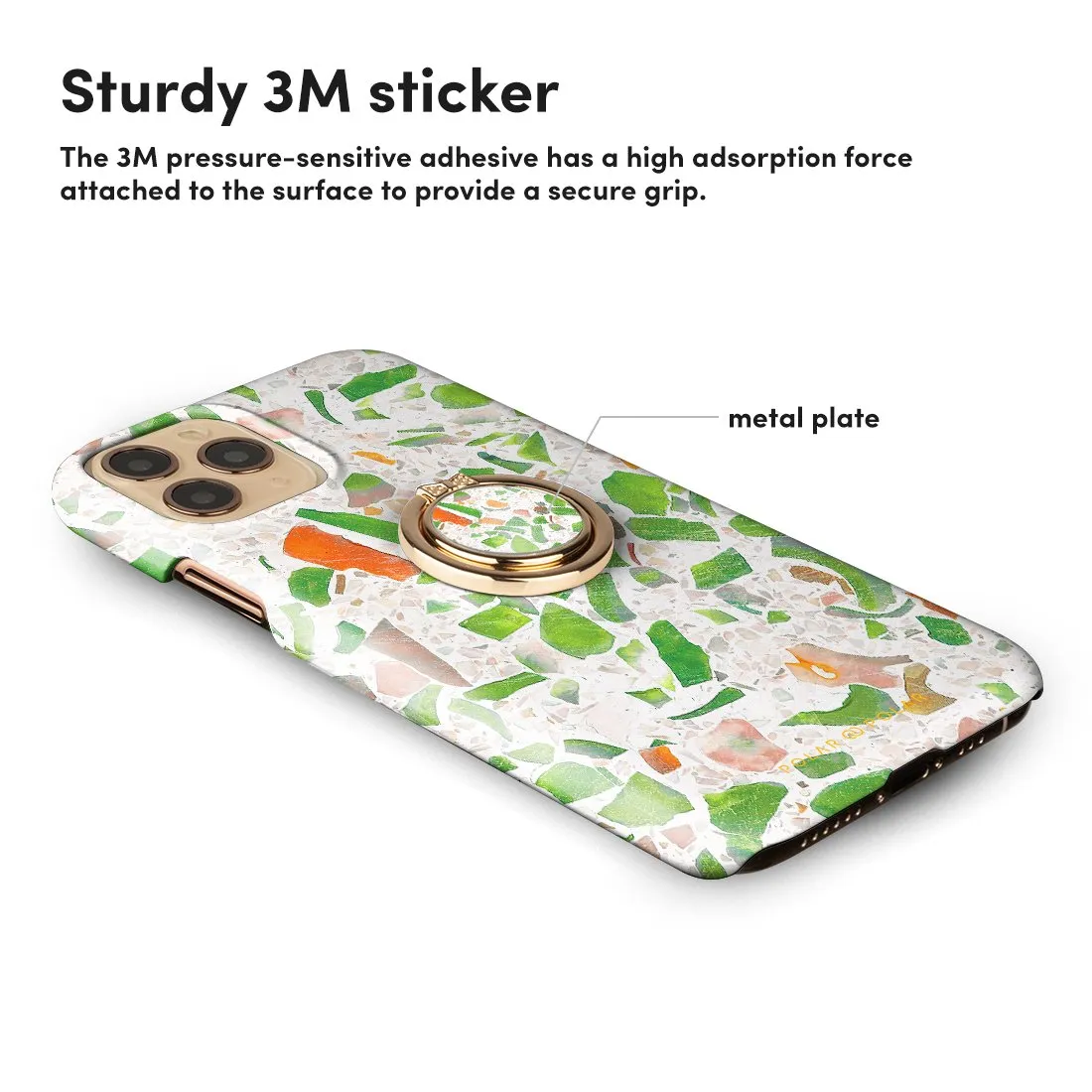 Terrazzo Green | Phone Ring Holder  (Non-MagSafe)