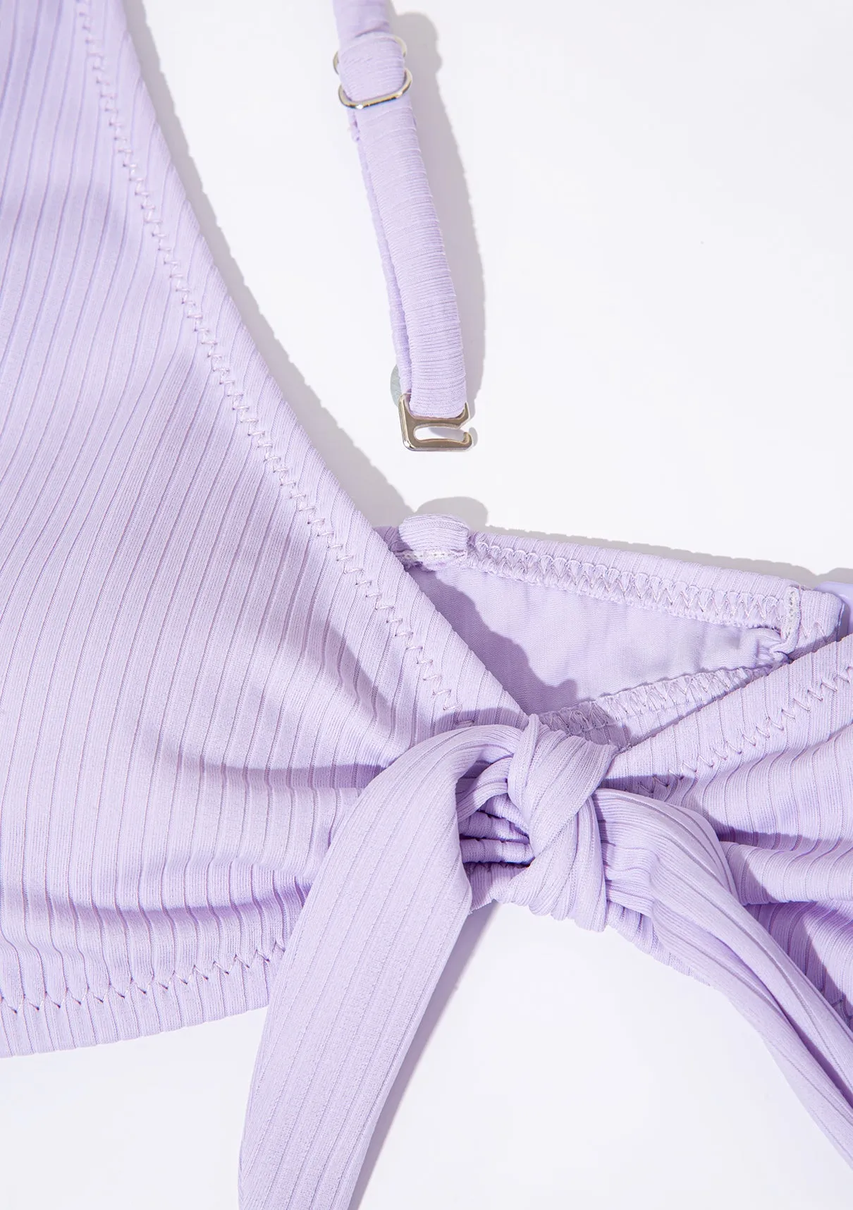 Textured Lilac Bikini Top