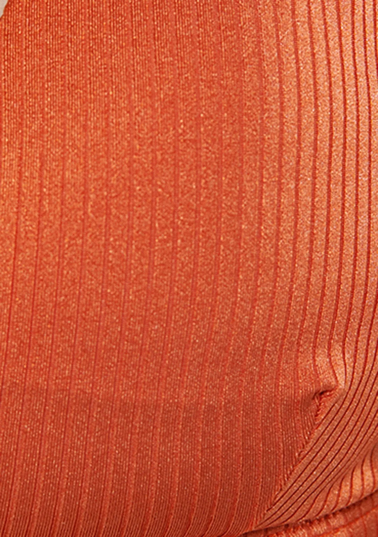 Textured Orange Bikini Top