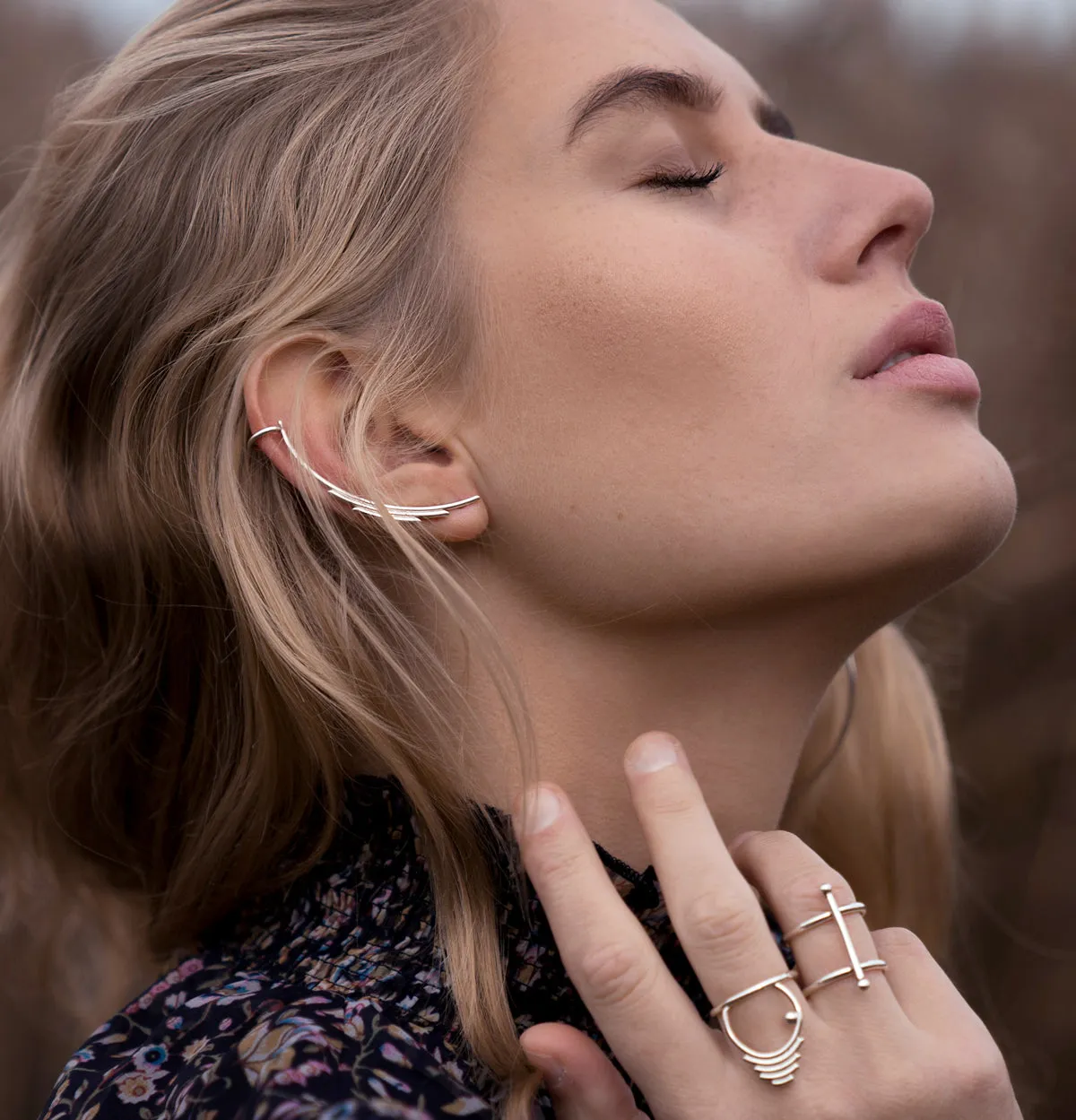 THE JOURNEY ear cuff silver