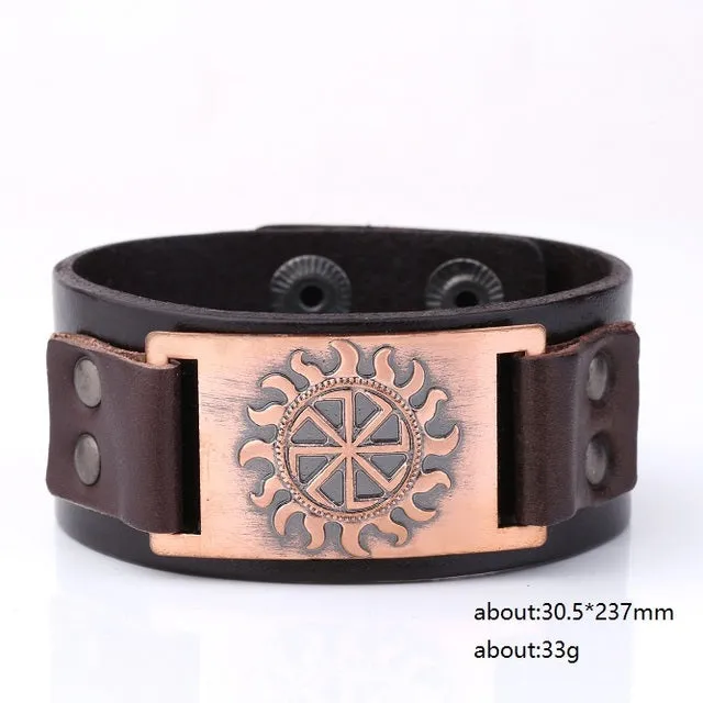 THE KOLOVRAT - SUN SYMBOL VIKING BRACELET