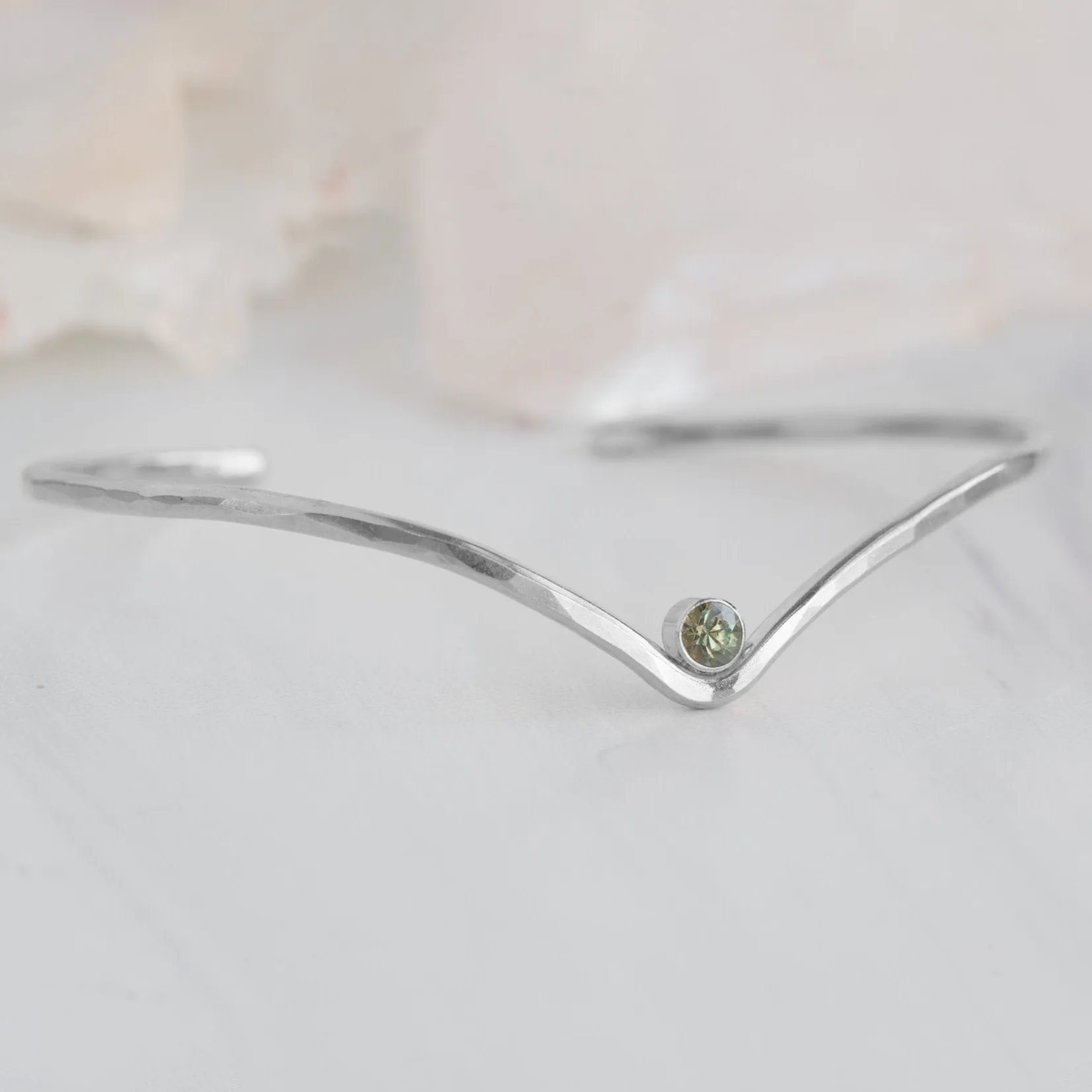 The Montana Sapphire Peak Cuff Bracelet | Sterling Silver