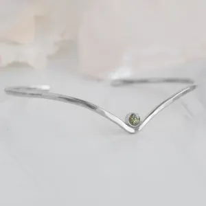 The Montana Sapphire Peak Cuff Bracelet | Sterling Silver