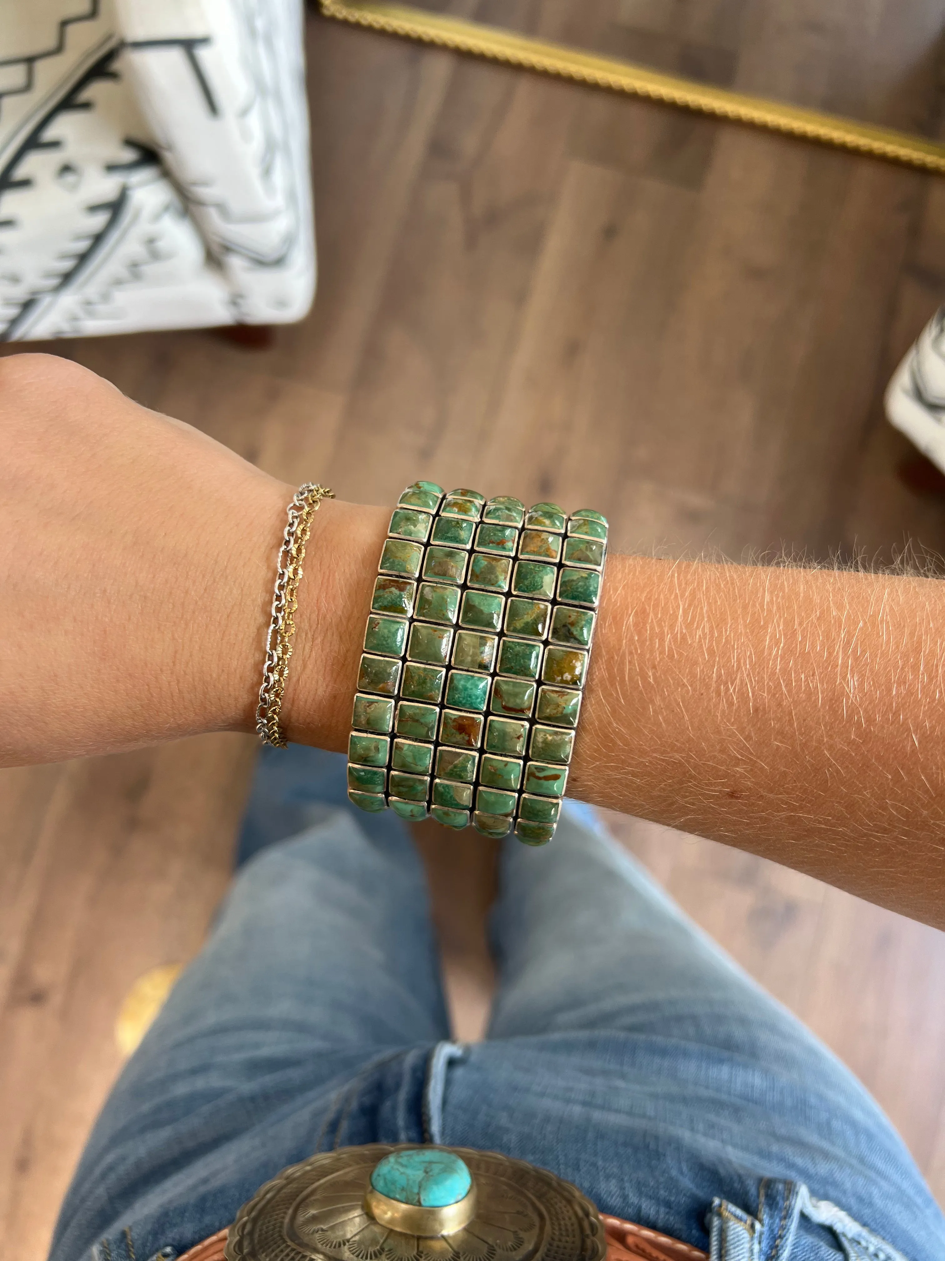The Trish - 5 Row - Green Turquoise