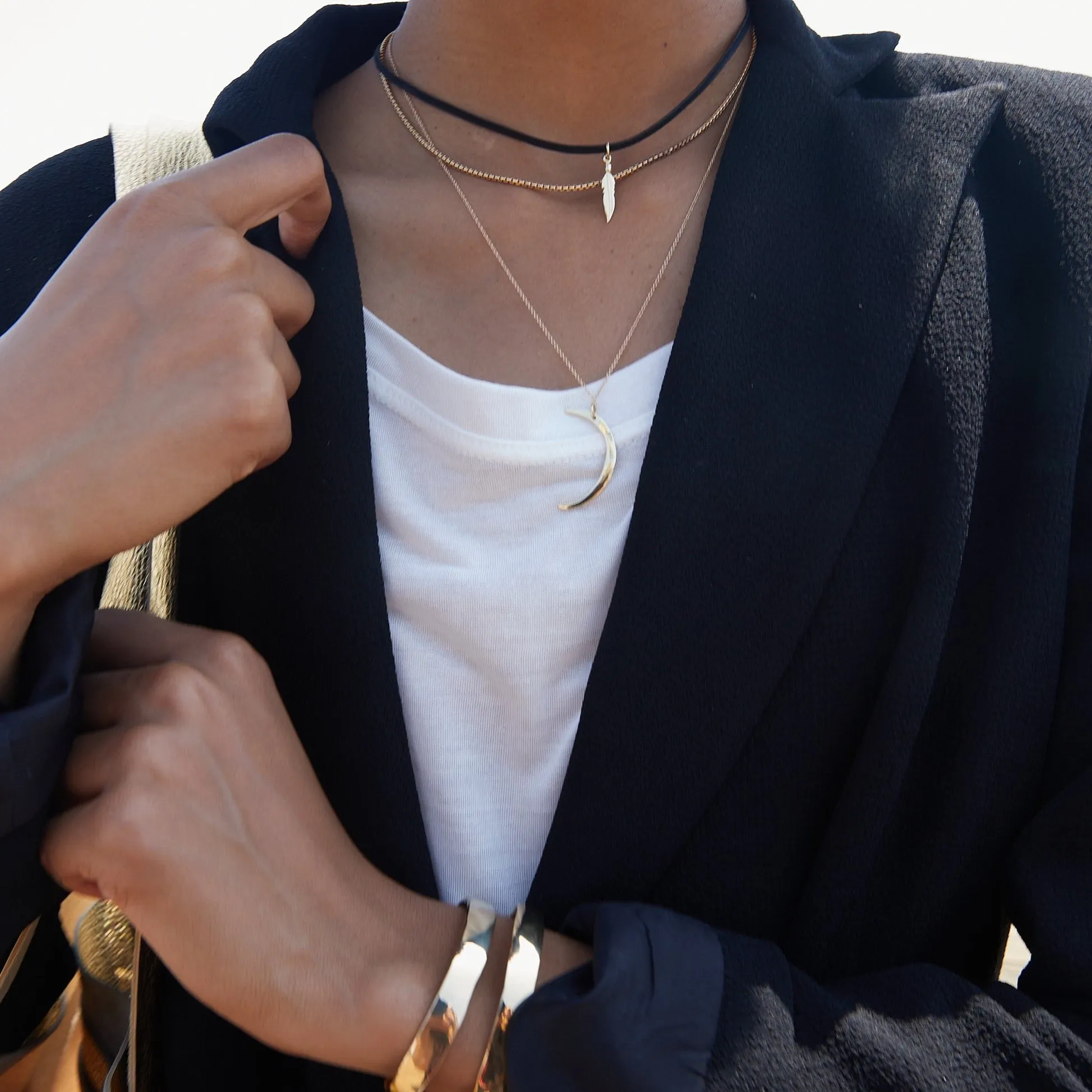 Thin Box Chain Choker - 14K Gold Filled