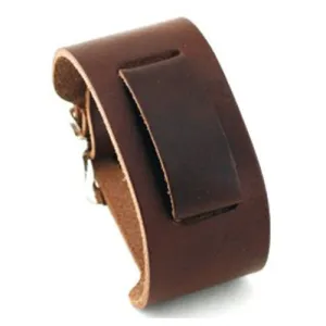 Thin Brown Leather Ladies Cuff