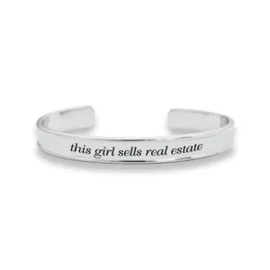 This Girl Sells Real Estate Cuff Bracelet