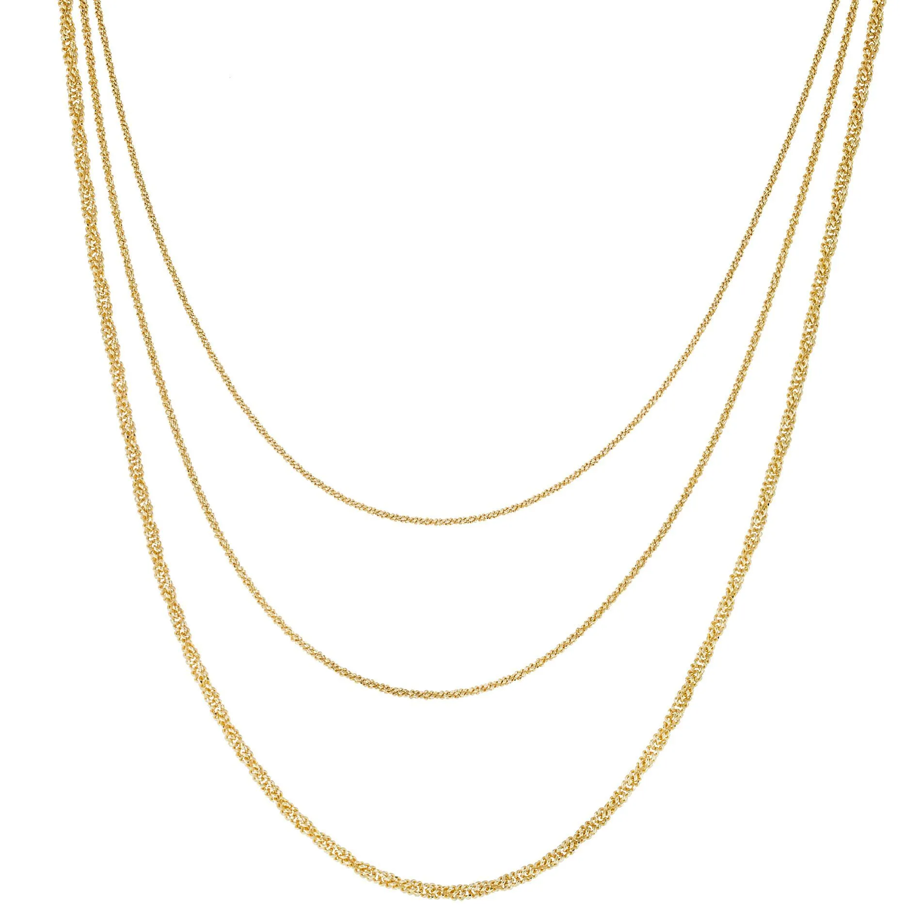 Three In One Mesh Chain Necklace