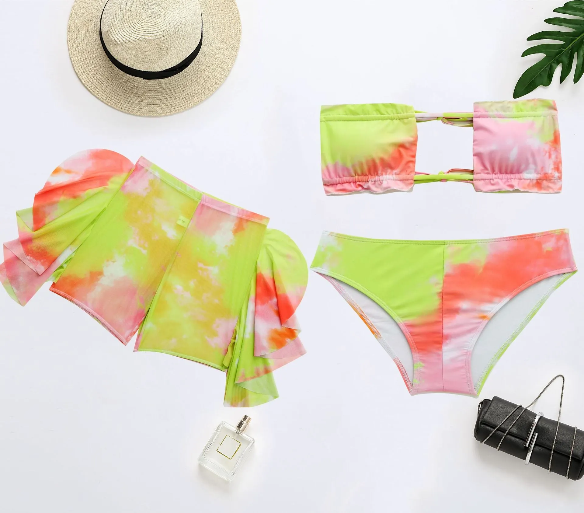 Tie Dye 3 PCS Bikini Set Swimwear