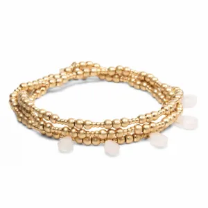 Timeless Bracelet - Rose Quartz Gold