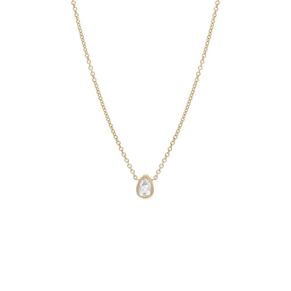 Topaz Mixed Shape Bezel Necklace 14K