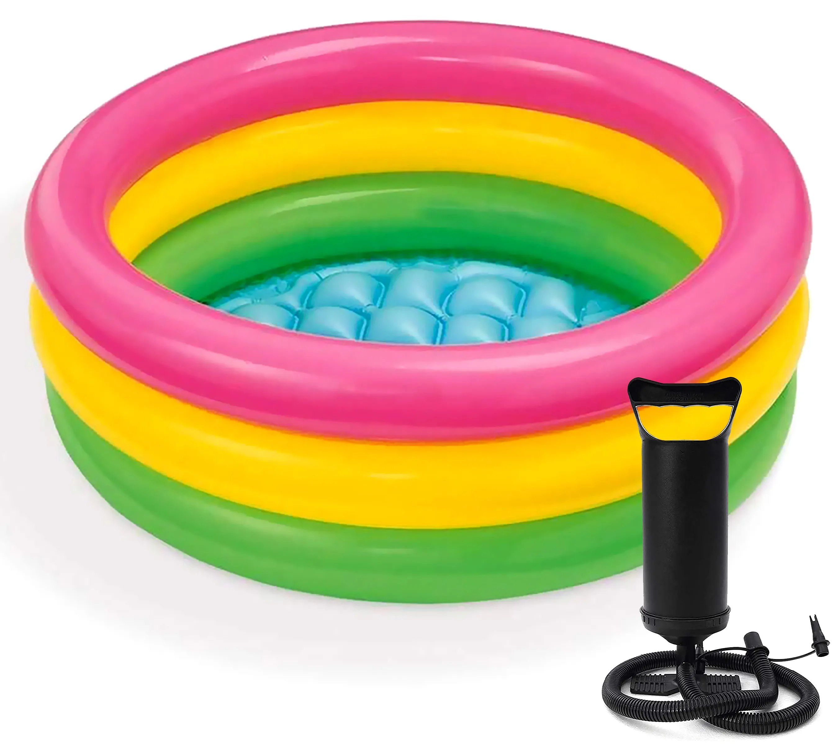 Toyshine 2 feet Baby Pool Bath Tub with 12 Inch Air Hammer Inflation Pump for 1-3 Years Indoor & Outdoor Swimming Pool for Kids