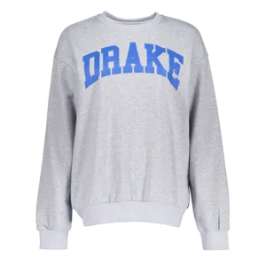 Trendy Letter Pattern Loose Fitting Sweatshirt For Women - Light Gray S
