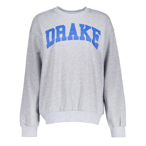 Trendy Letter Pattern Loose Fitting Sweatshirt For Women - Light Gray S