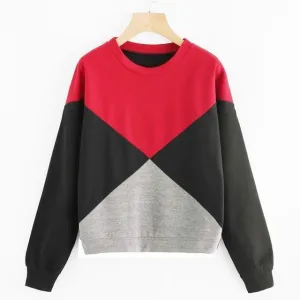 Tri-Color Patchwork Sweatshirt