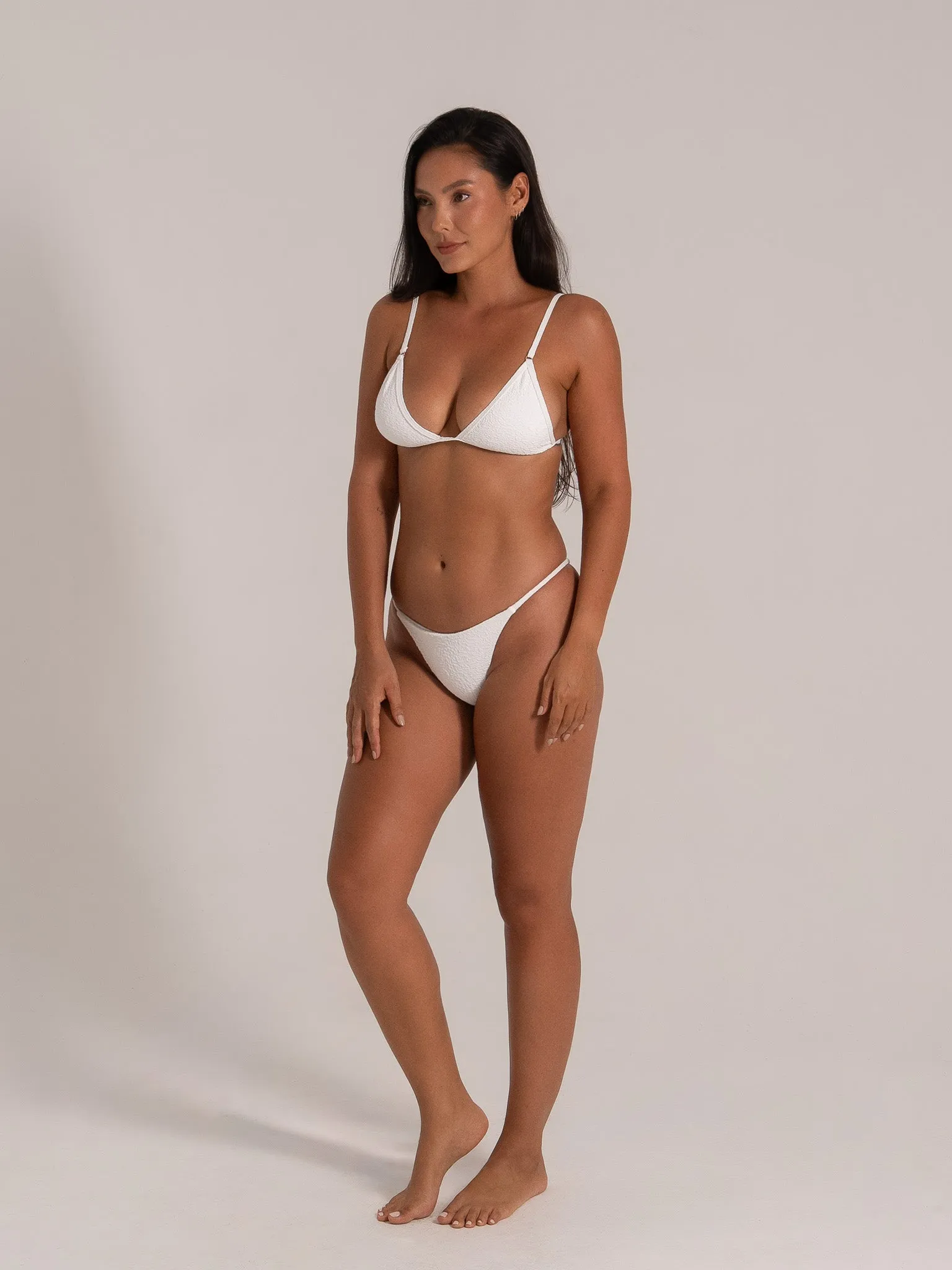Triangle  Bikini Set - Brown - Black - White