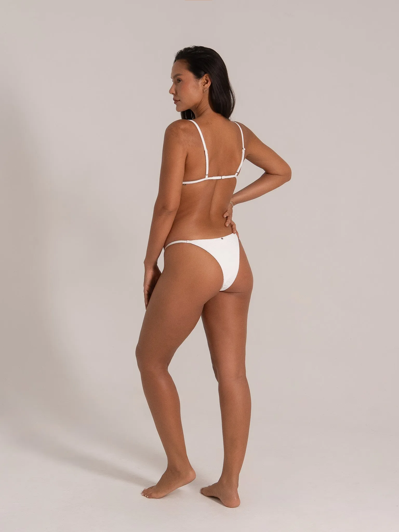Triangle  Bikini Set - Brown - Black - White
