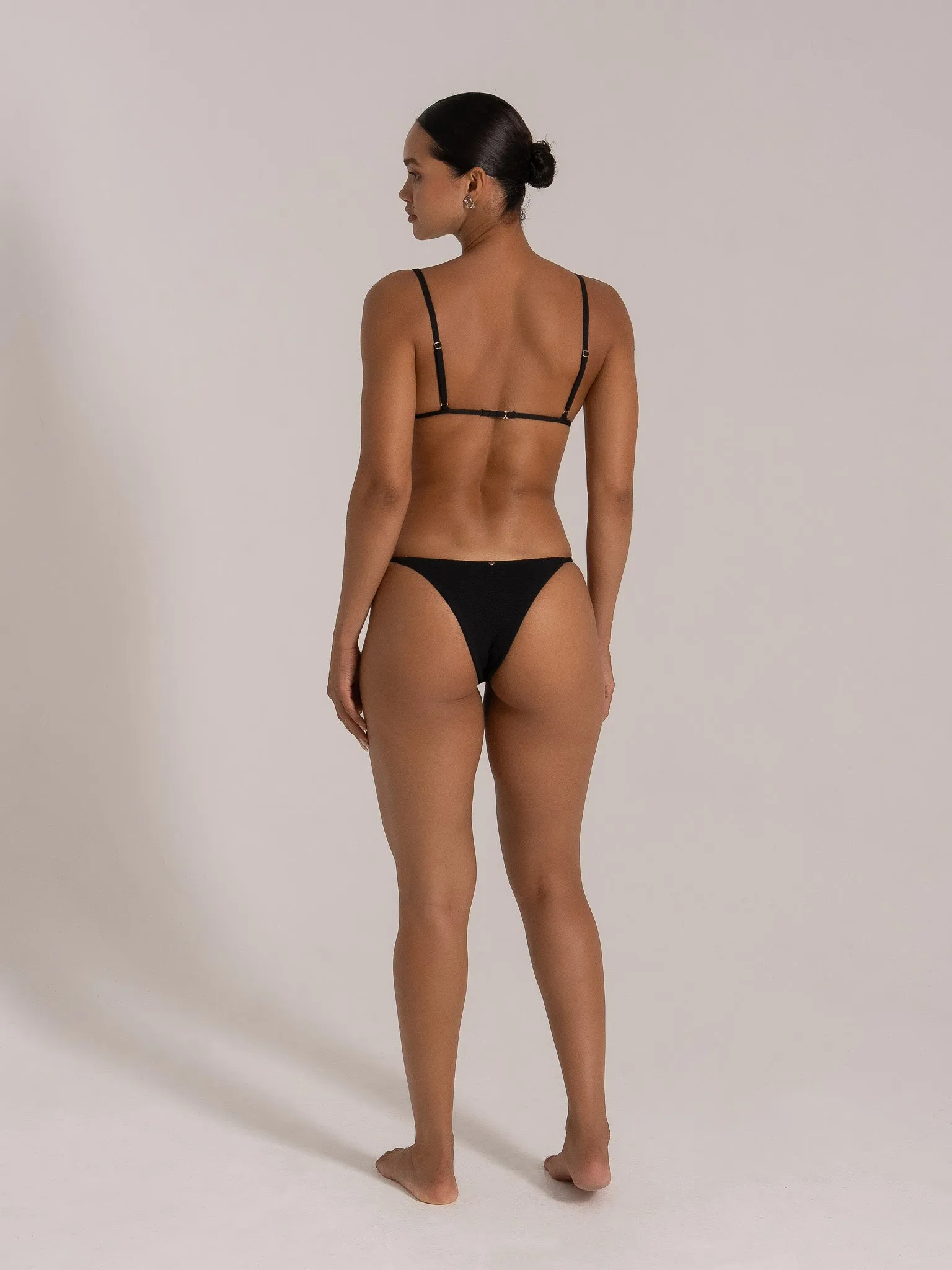 Triangle  Bikini Set - Brown - Black - White