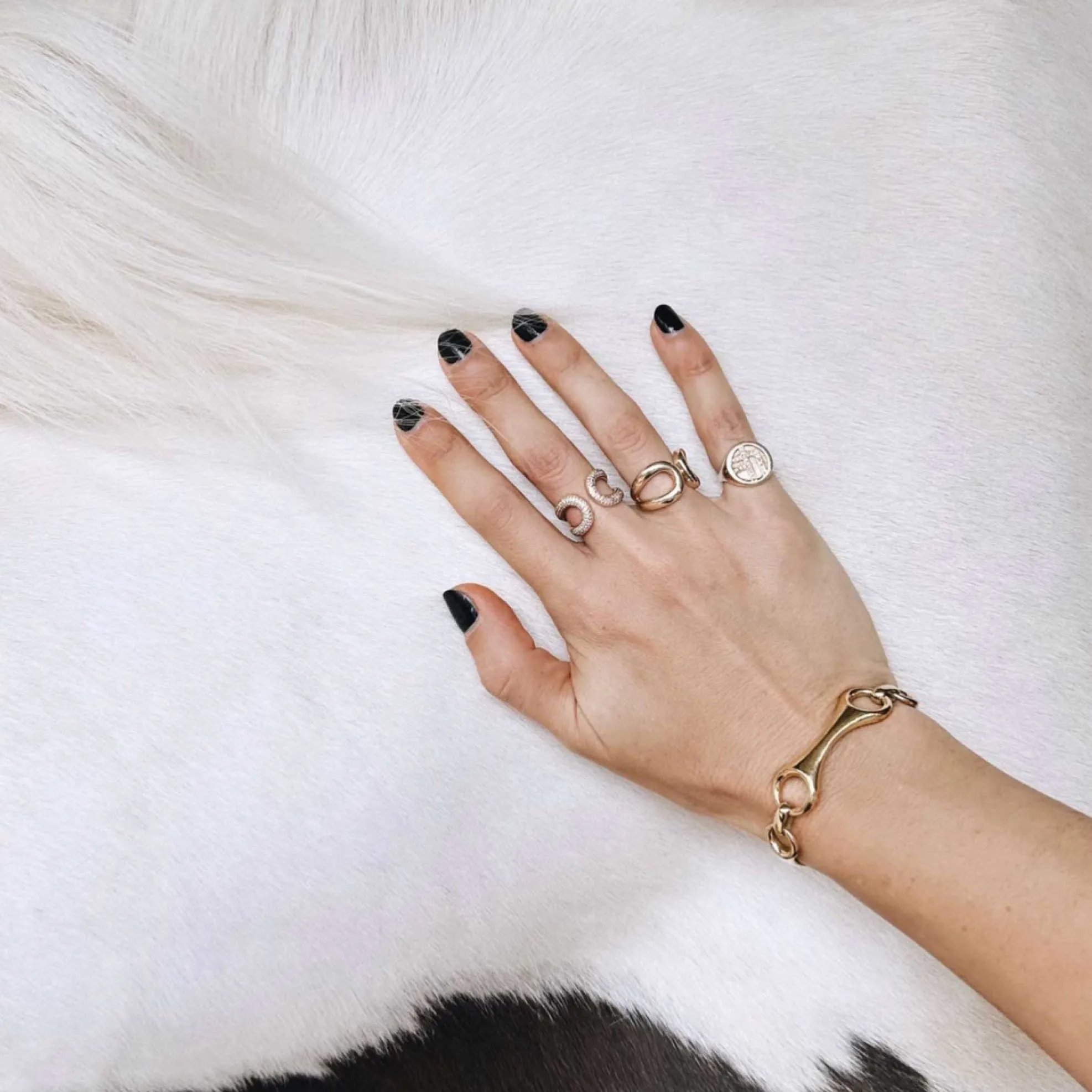 Triple Linked Double Beam Cuff