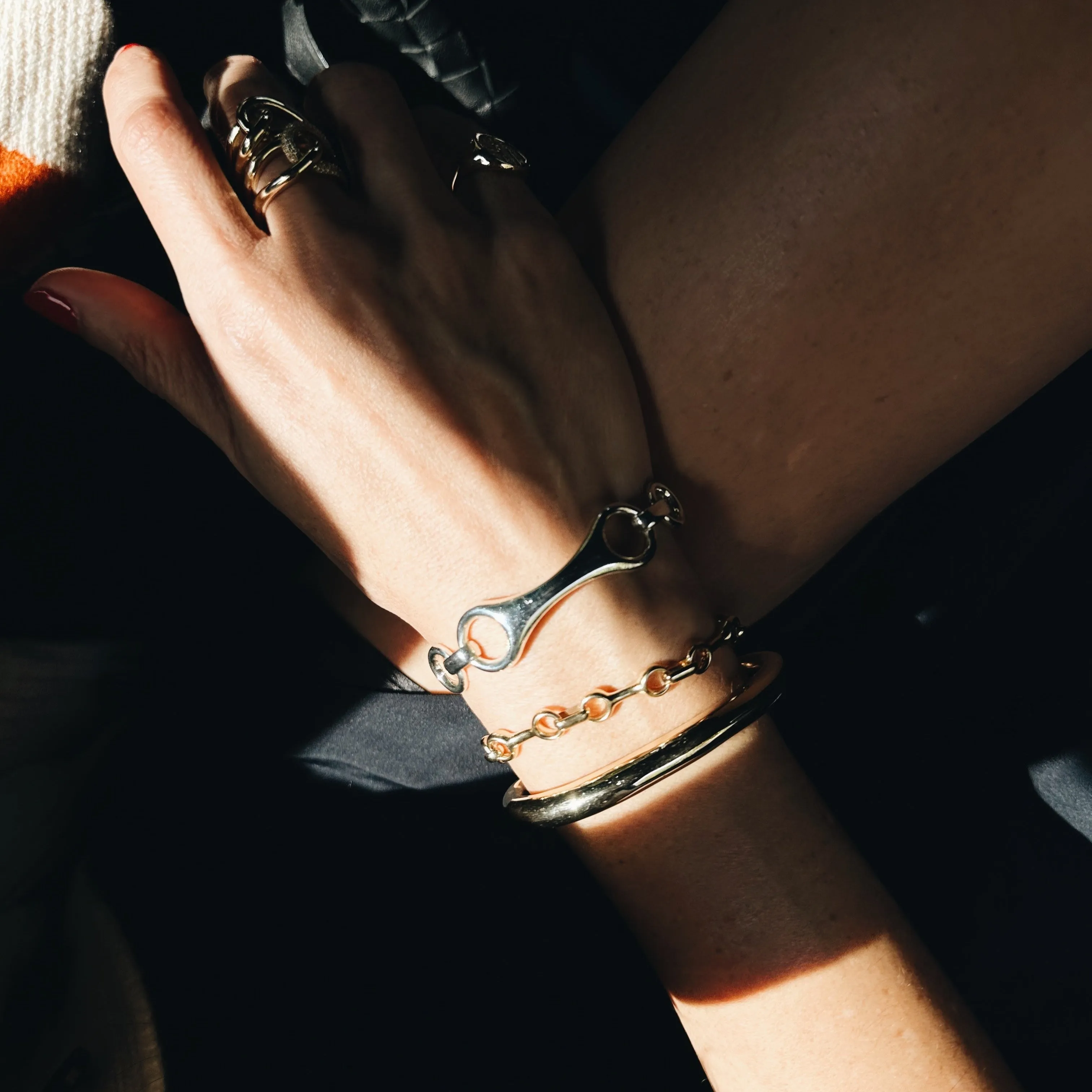 Triple Linked Double Beam Cuff
