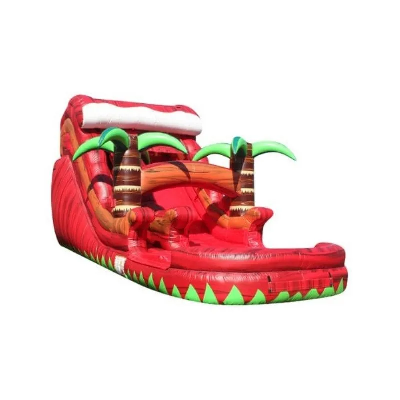 Tropical Fiesta Inflatable Water Slide - 14 FT in Red