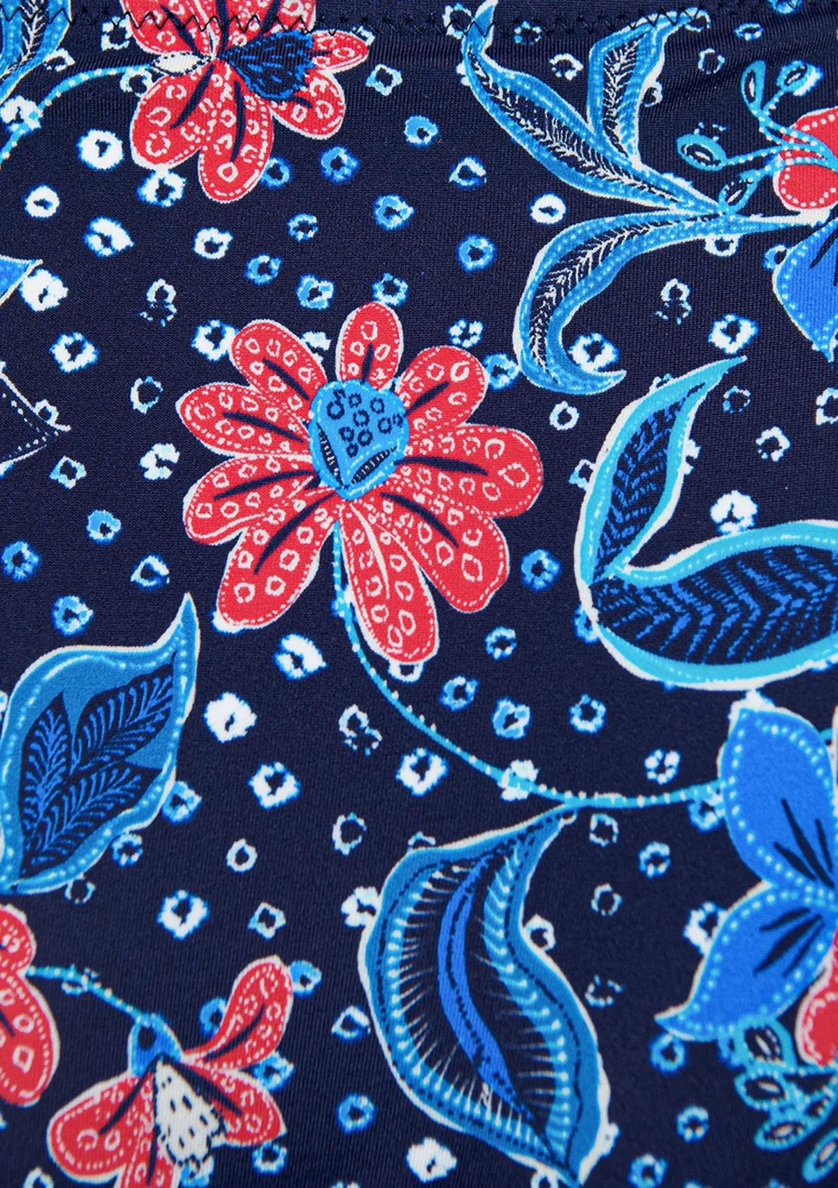 Tropical Printed Navy Bikini Bottoms