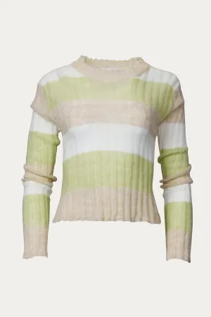 TULIP LGHTWEIGHT OPEN-KNIT STRIPED SWEATER