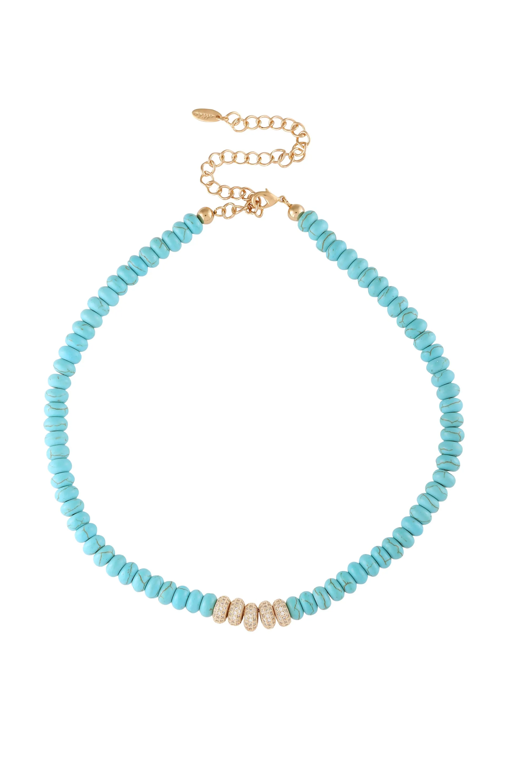 Tulum Turquoise Beaded 18k Gold Plated Necklace