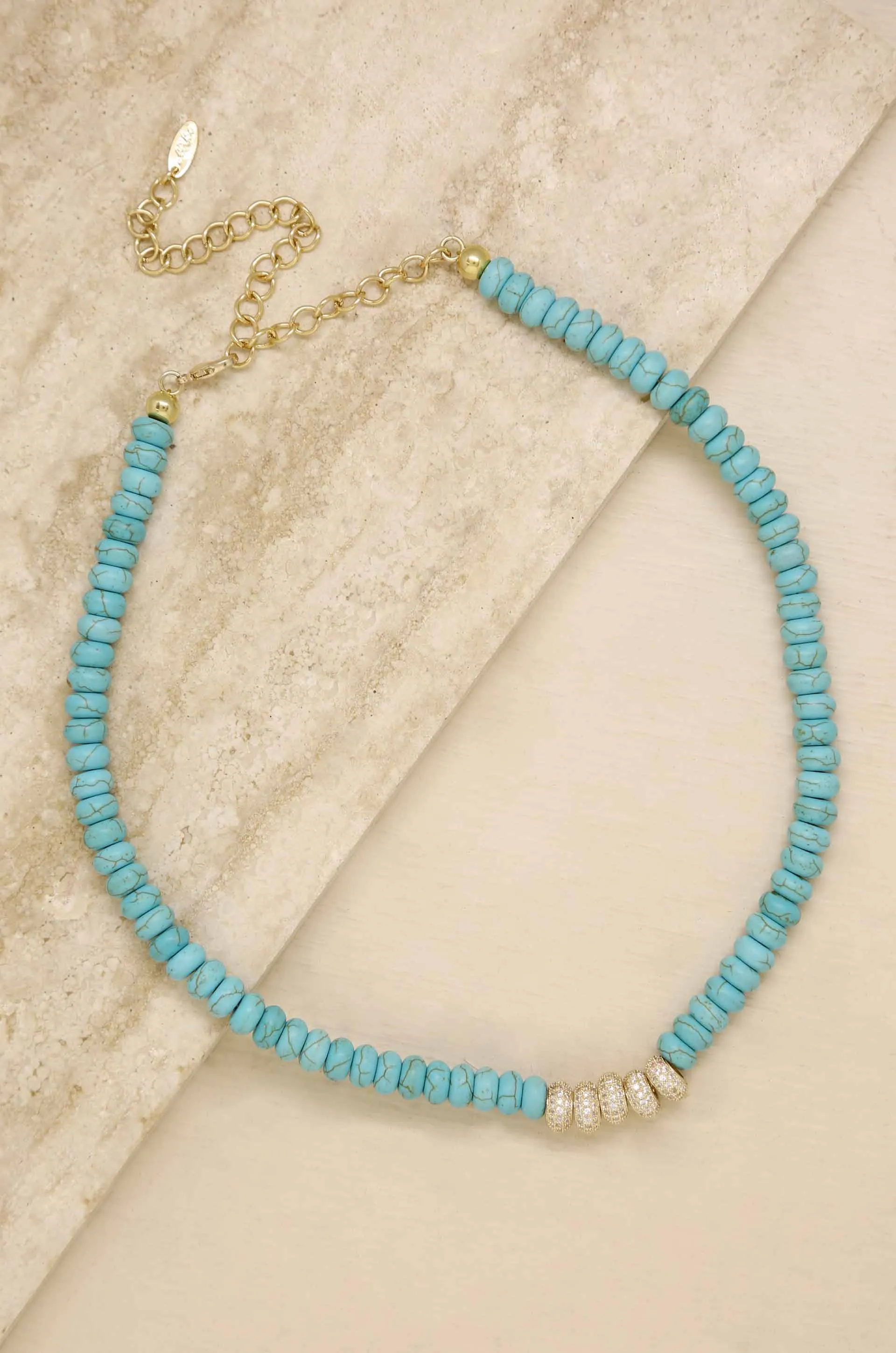 Tulum Turquoise Beaded 18k Gold Plated Necklace