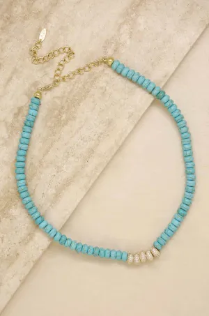 Tulum Turquoise Beaded 18k Gold Plated Necklace