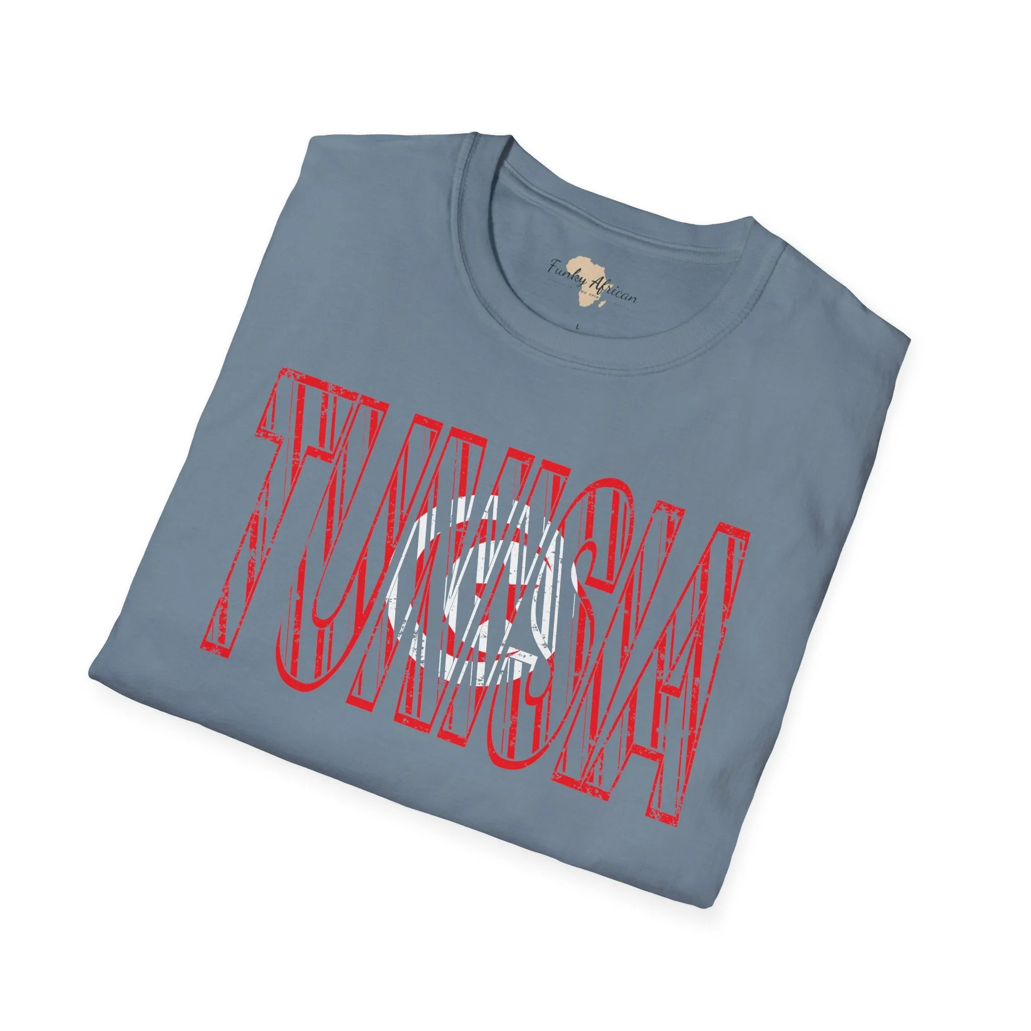 Tunisia text unisex softstyle tee