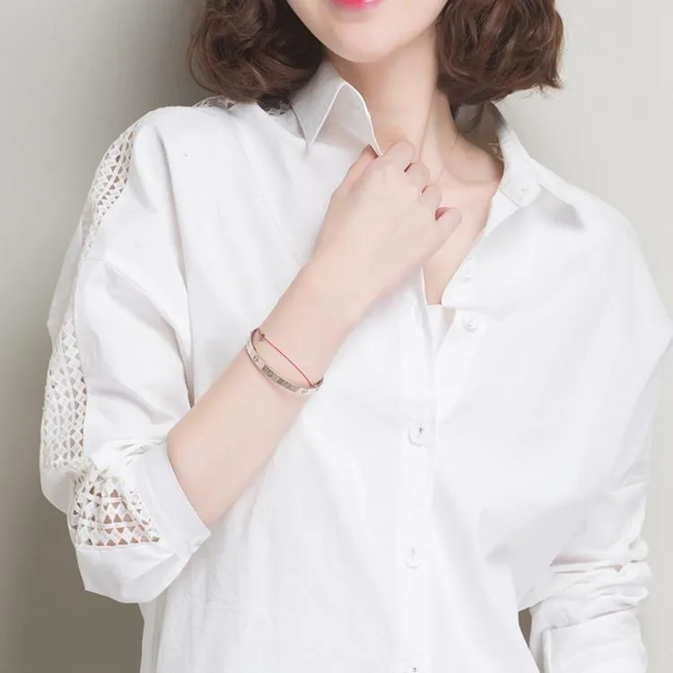Turn-Down Collar Button-Up Shirt