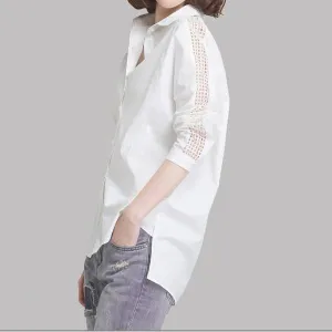 Turn-Down Collar Button-Up Shirt