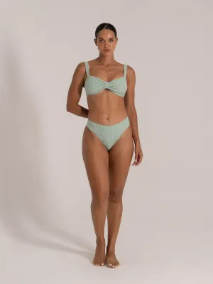Twist-Front Bikini Set – Mint Green
