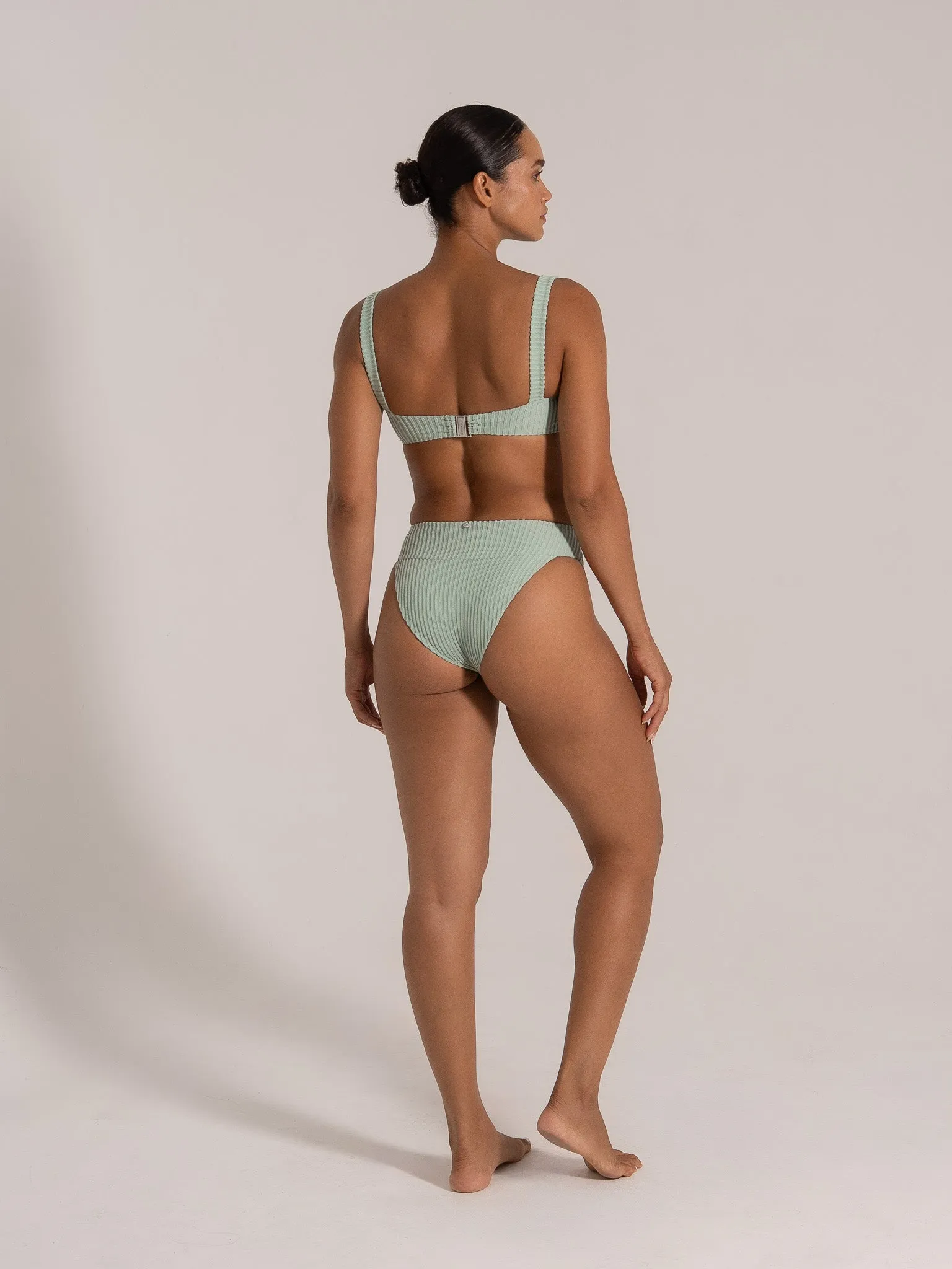 Twist-Front Bikini Set – Mint Green
