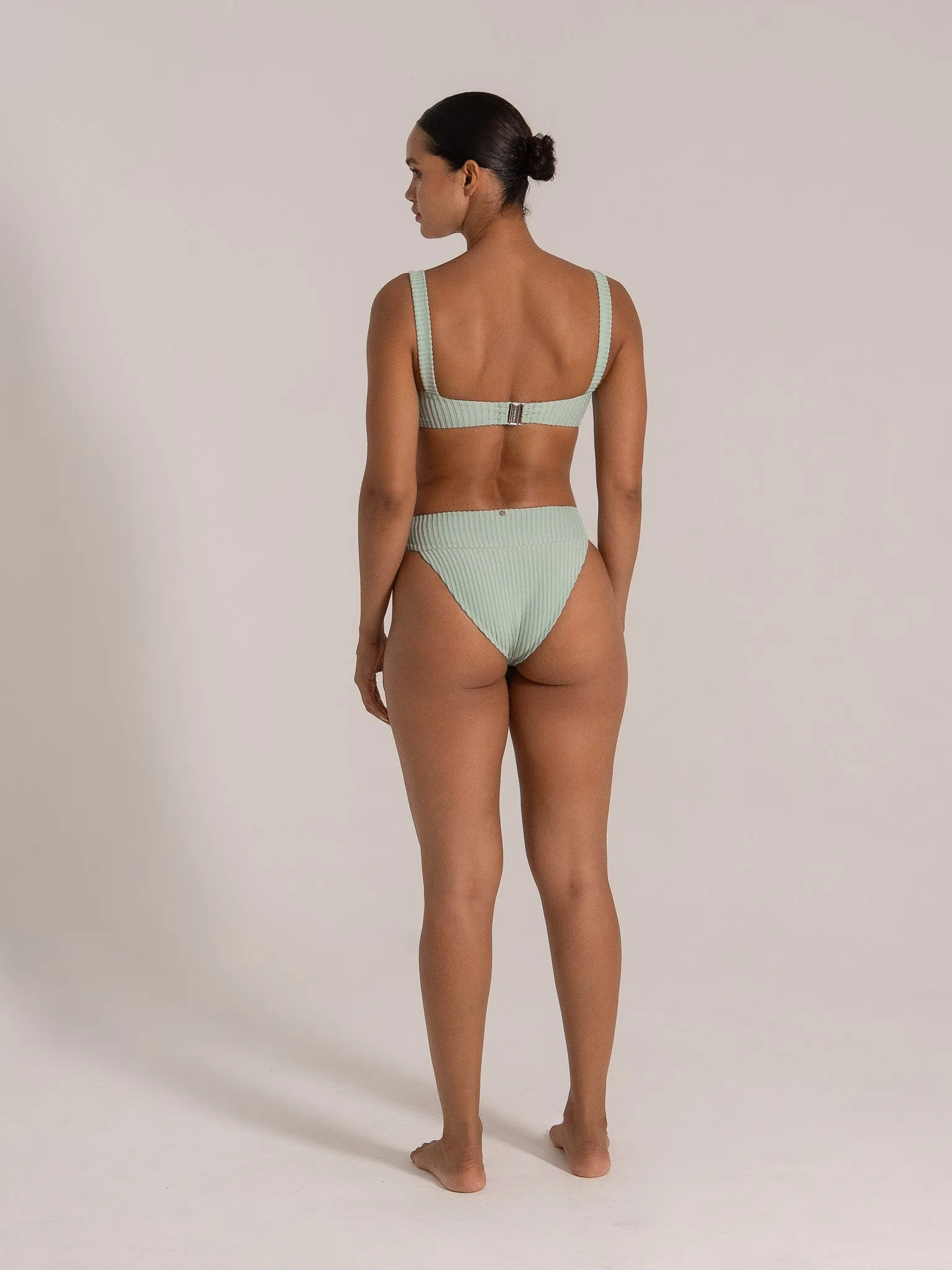 Twist-Front Bikini Set – Mint Green