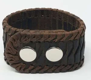 Twisted Design Leather Cuff