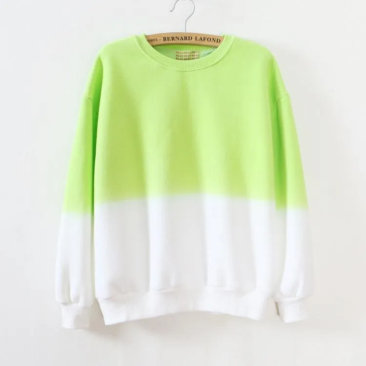 Two Gradient Color Sweatshirt