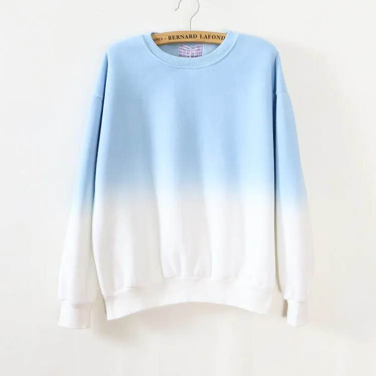 Two Gradient Color Sweatshirt