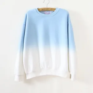 Two Gradient Color Sweatshirt