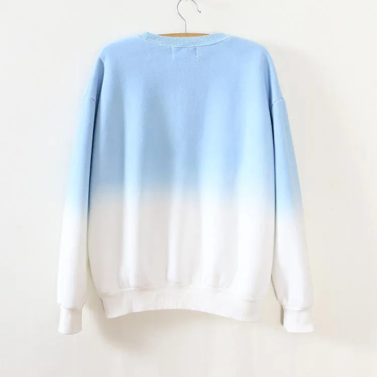 Two Gradient Color Sweatshirt