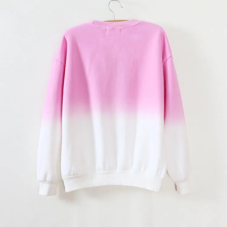 Two Gradient Color Sweatshirt