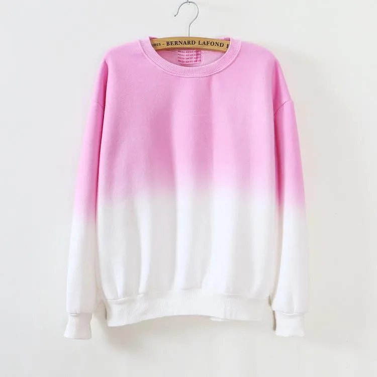 Two Gradient Color Sweatshirt
